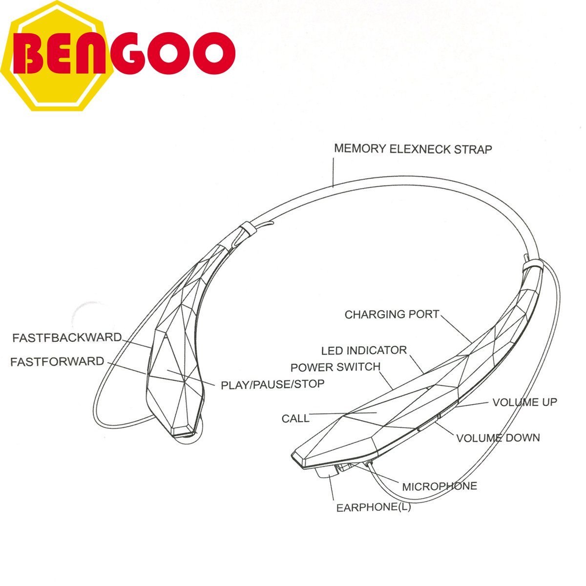 [Bengoo] Bengoo BT030B-b1 Headphones