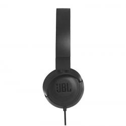 JBL T450 - Auriculares de diadema con cable con sonido puro y mando a distancia de 1 botón con micrófono Negro