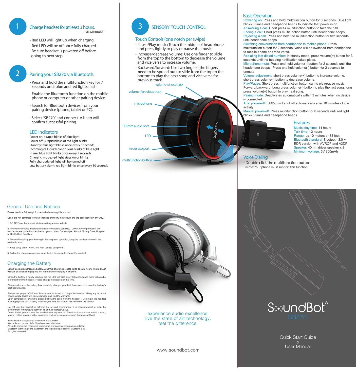 [SoundBot] SoundBot SB270 Headphones