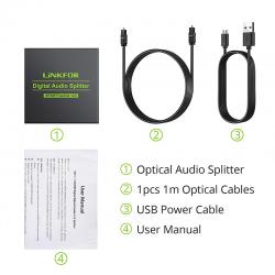 Linkfor B07D1KHWGB 1X3 Toslink Splitter