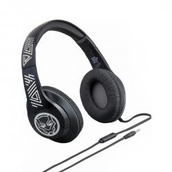 Black Panther Over The Ear Adjustable Headphones with Microphone