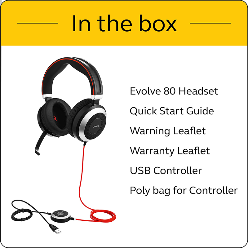 [Jabra] Jabra Evolve 80 Headphones