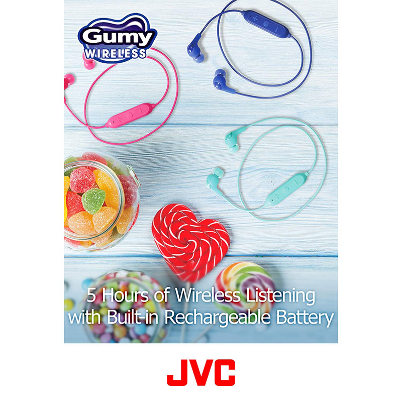 [JVC] JVC Soft Wireless Earbud Headphones