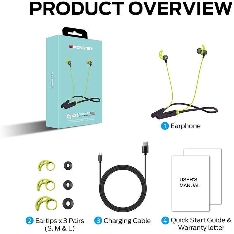 [Monster] Monster iSport Solitaire Lite Headphones