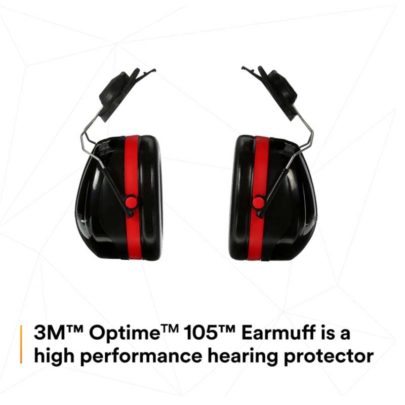 [3M] 3M Peltor Optime 105 H10P3E-Hard Hat Attached Headphones